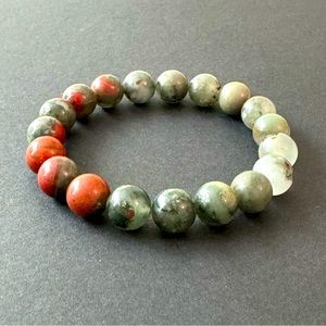 African Bloodstone carefully crafted natural gemstone bracelet